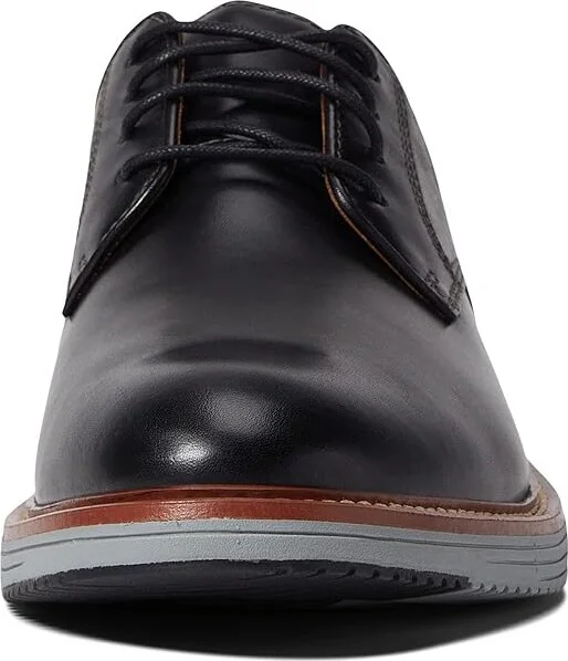 Johnston & Murphy Upton Plain Toe Men's Shoes Black Full Grain : 8 M (D), Suede/Leather - Image 5