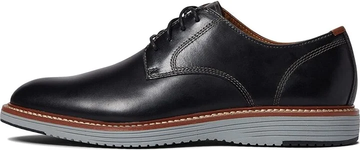 Johnston & Murphy Upton Plain Toe Men's Shoes Black Full Grain : 8 M (D), Suede/Leather - Image 6