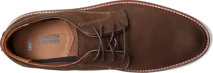 Johnston & Murphy Upton Plain Toe Men's Shoes Dark Brown Nubuck : 8 M (D), Suede/Leather - Image 2