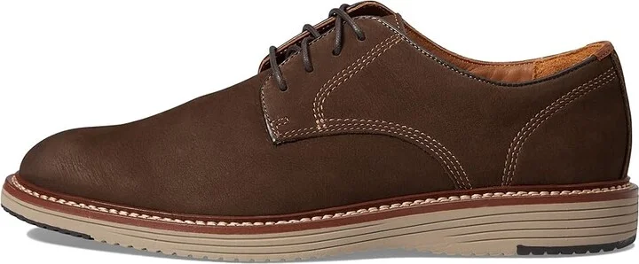 Johnston & Murphy Upton Plain Toe Men's Shoes Dark Brown Nubuck : 8 M (D), Suede/Leather - Image 6