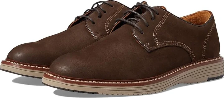 Johnston & Murphy Upton Plain Toe Men's Shoes Dark Brown Nubuck : 8 M (D), Suede/Leather