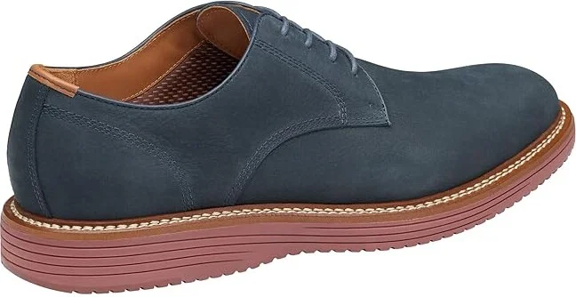 Johnston & Murphy Upton Plain Toe Men's Shoes Navy Nubuck : 8 M (D), Suede/Leather - Image 4