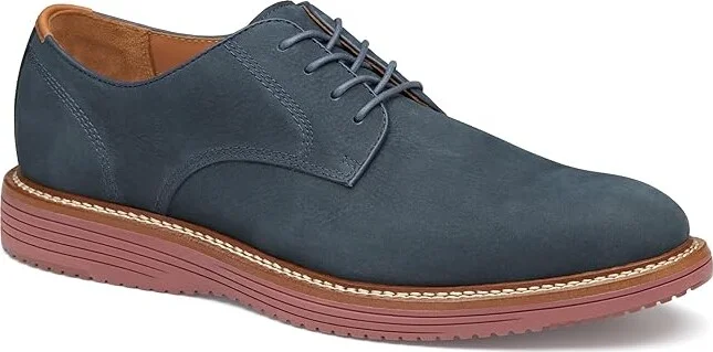 Johnston & Murphy Upton Plain Toe Men's Shoes Navy Nubuck : 8 M (D), Suede/Leather - Image 5