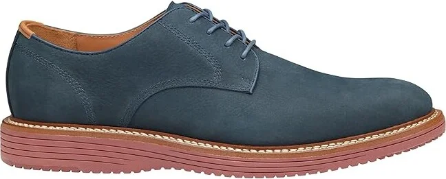 Johnston & Murphy Upton Plain Toe Men's Shoes Navy Nubuck : 8 M (D), Suede/Leather - Image 6