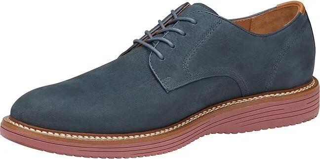 Johnston & Murphy Upton Plain Toe Men's Shoes Navy Nubuck : 8 M (D), Suede/Leather