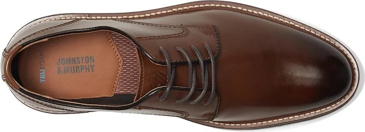 Johnston & Murphy Upton Plain Toe Men's Shoes Tan Full Grain 1 : 13 W (EE), Suede/Leather - Image 2