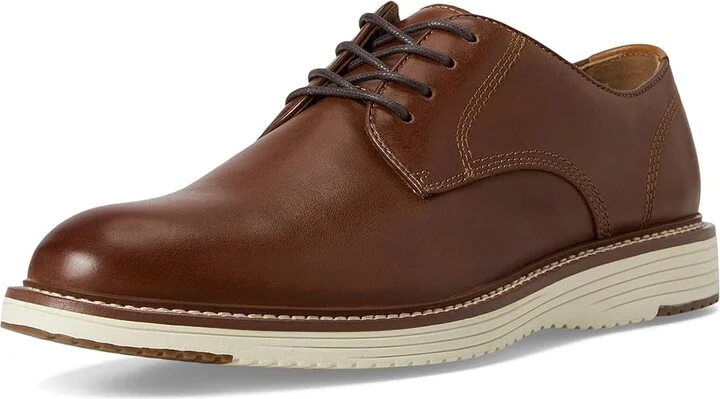 Johnston & Murphy Upton Plain Toe Men's Shoes Tan Full Grain : 8 M (D), Suede/Leather - Image 5