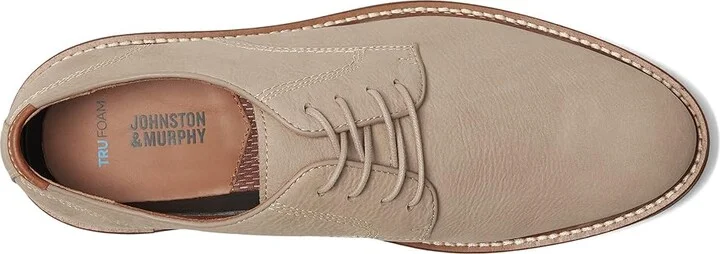 Johnston & Murphy Upton Plain Toe Men's Shoes Taupe Nubuck : 12 M (D), Suede/Leather - Image 2