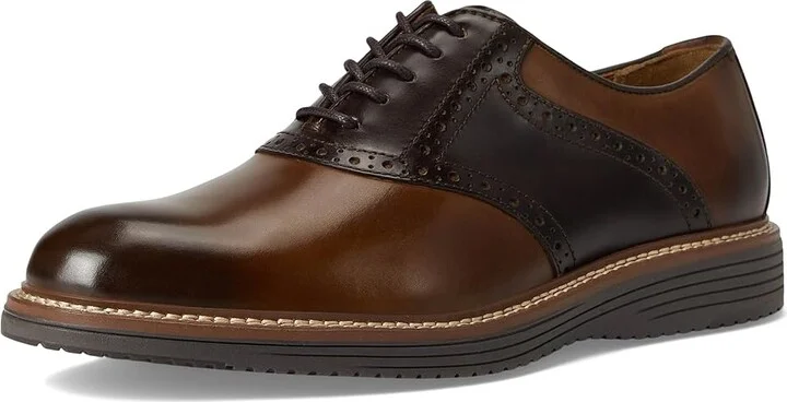 Johnston & Murphy Upton Saddle Men's Slip on Shoes Tan/Mahogany Full Grain : 9 M (D), Leather - Image 5