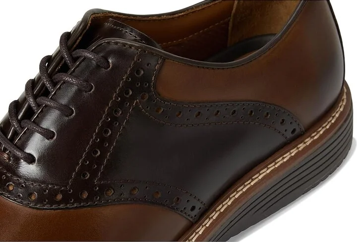 Johnston & Murphy Upton Saddle Men's Slip on Shoes Tan/Mahogany Full Grain : 9 M (D), Leather - Image 7