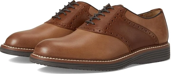Johnston & Murphy Upton Saddle Men's Slip on Shoes Tan Oiled/Tan Full Grain : 10.5 M (D), Leather