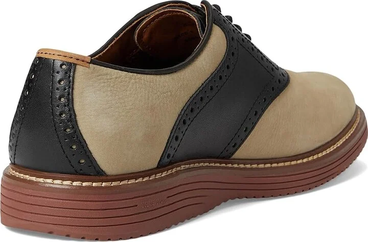 Johnston & Murphy Upton Saddle Men's Slip on Shoes Taupe Nubuck/Black Full Grain : 9.5 M (D), Leather - Image 4