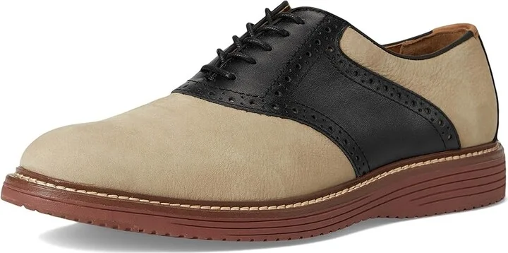 Johnston & Murphy Upton Saddle Men's Slip on Shoes Taupe Nubuck/Black Full Grain : 9.5 M (D), Leather - Image 5