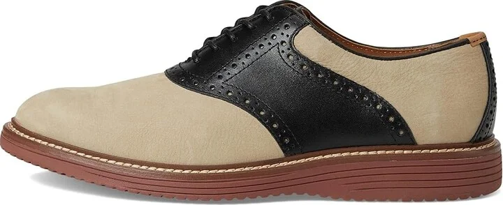 Johnston & Murphy Upton Saddle Men's Slip on Shoes Taupe Nubuck/Black Full Grain : 9.5 M (D), Leather - Image 6