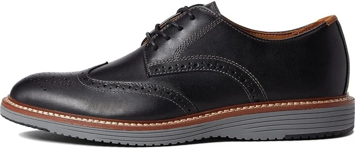 Johnston & Murphy Upton Wing Tip Men's Shoes Black Full Grain : 8 M (D), Leather - Image 6