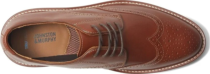 Johnston & Murphy Upton Wing Tip Men's Shoes Tan Full Grain : 8 M (D), Leather - Image 2