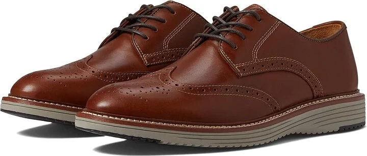 Johnston & Murphy Upton Wing Tip Men's Shoes Tan Full Grain : 8 M (D), Leather