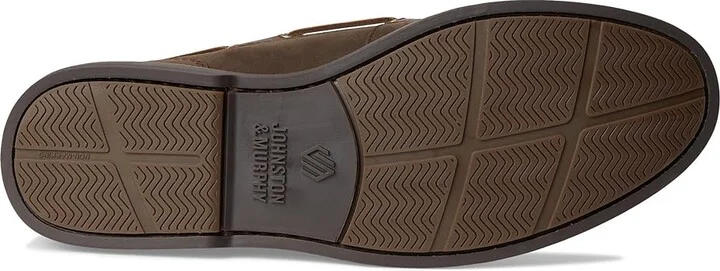 Johnston & Murphy Ventura 2-Eye Boat Shoe Men's Lace-up Boots Dark Brown Nubuck/Mahogany Full Grain : 9 M (D), Leather - Image 3