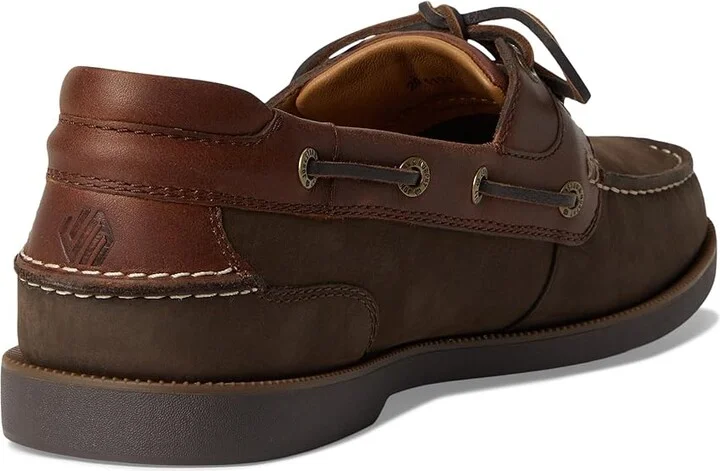 Johnston & Murphy Ventura 2-Eye Boat Shoe Men's Lace-up Boots Dark Brown Nubuck/Mahogany Full Grain : 9 M (D), Leather - Image 4