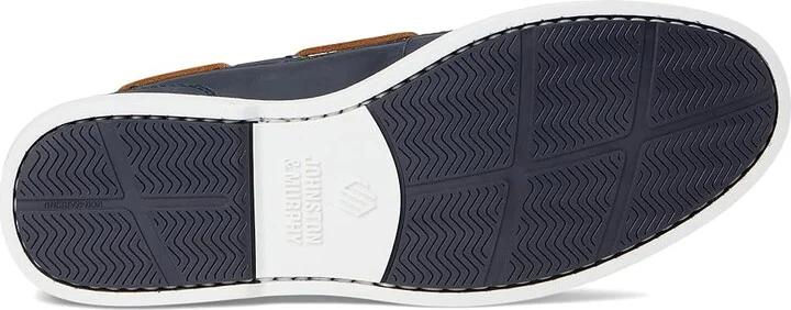 Johnston & Murphy Ventura 2-Eye Boat Shoe Men's Lace-up Boots Navy Full Grain : 11.5 M (D), Leather - Image 3