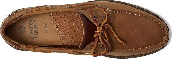 Johnston & Murphy Ventura 2-Eye Boat Shoe Men's Lace-up Boots Tan Full Grain : 13 M (D), Leather - Image 2