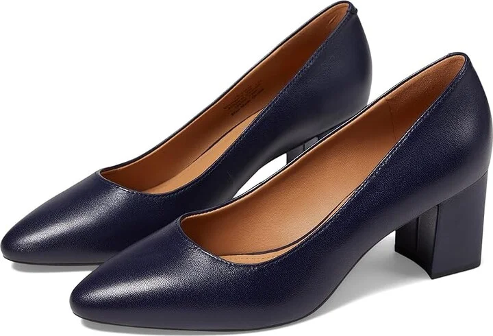 Johnston & Murphy Vicki Pump High Women's Heels Navy Glove : 6.5 M, Leather