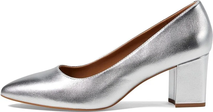 Johnston & Murphy Vicki Pump High Women's Heels Silver Metallic : 11 M, Leather - Image 5