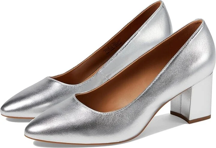 Johnston & Murphy Vicki Pump High Women's Heels Silver Metallic : 11 M, Leather