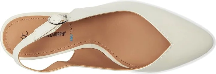 Johnston & Murphy Vicki Slingback Pump Women's Sandals Bone Italian Pearlized Patent Leather : 7.5 M - Image 2