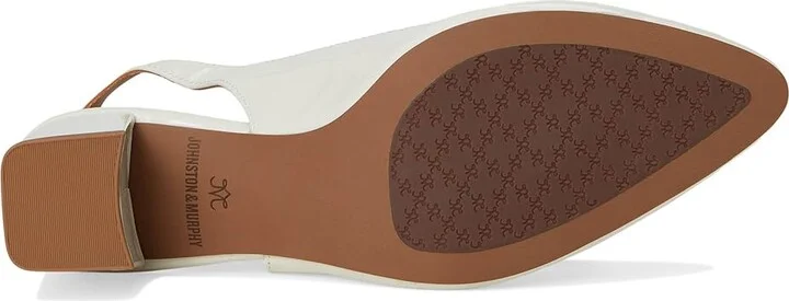 Johnston & Murphy Vicki Slingback Pump Women's Sandals Bone Italian Pearlized Patent Leather : 7.5 M - Image 3