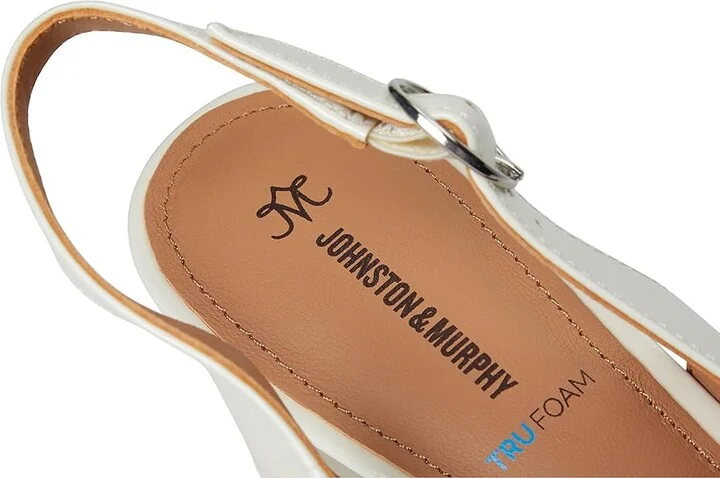 Johnston & Murphy Vicki Slingback Pump Women's Sandals Bone Italian Pearlized Patent Leather : 7.5 M - Image 7