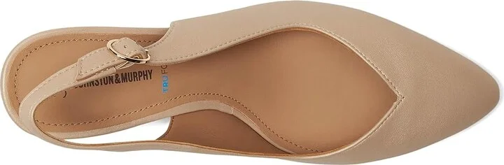 Johnston & Murphy Vicki Slingback Pump Women's Sandals Sand Pearlized Glove Leather : 7.5 M - Image 2
