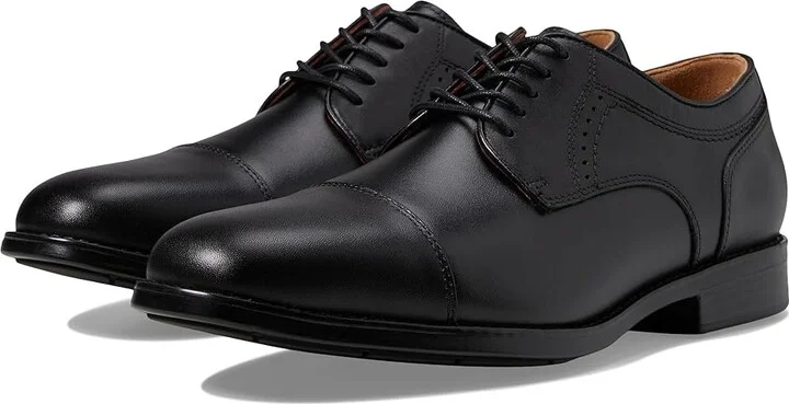 Johnston & Murphy Waterproof XC4(r) Branning Cap Dress Cap Toe Oxford Men's Lace Up Cap Toe Shoes Black Waterproof Calfskin : 7 M (D)
