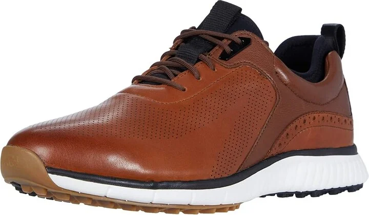 Johnston & Murphy Waterproof XC4(r) Golf H1-Luxe Hybrid Sneaker Men's Shoes Tan Waterproof Full Grain : 8 M (D), Leather - Image 2