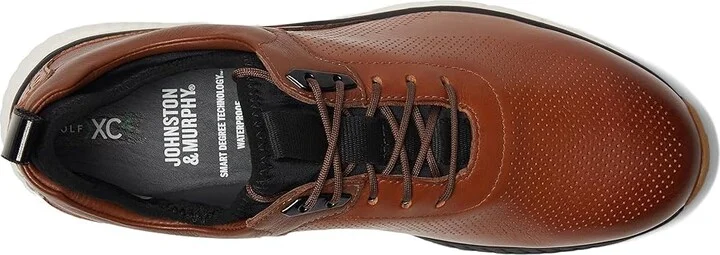Johnston & Murphy Waterproof XC4(r) Golf H1-Luxe Hybrid Sneaker Men's Shoes Tan Waterproof Full Grain : 8 M (D), Leather - Image 3