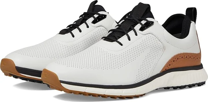 Johnston & Murphy Waterproof XC4(r) Golf H1-Luxe Hybrid Sneaker Men's Shoes White Waterproof Full Grain : 8 M (D), Leather