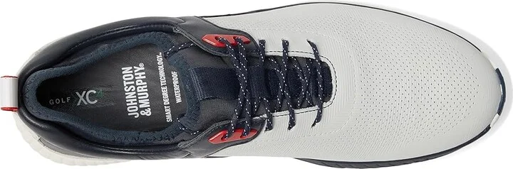 Johnston & Murphy Waterproof XC4(r) XC4 H1-Luxe Hybrid Men's Shoes White/Navy/Red Waterproof Full Grain : 8 M (D), Leather - Image 2
