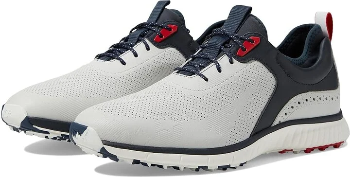 Johnston & Murphy Waterproof XC4(r) XC4 H1-Luxe Hybrid Men's Shoes White/Navy/Red Waterproof Full Grain : 8 M (D), Leather