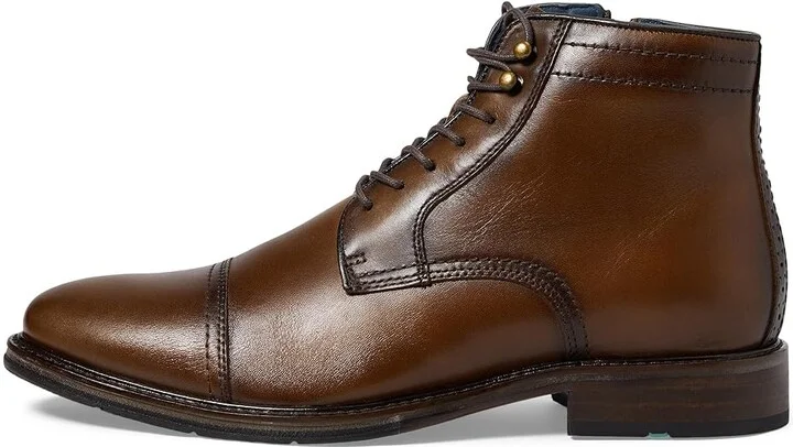 Johnston & Murphy XC Flex Raleigh Cap Toe Zip Men's Boots Dark Tan Full Grain : 9 M (D), Leather - Image 6