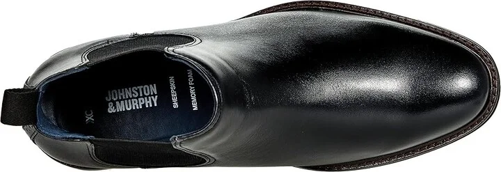 Johnston & Murphy XC Flex Raleigh Chelsea Men's Shoes Black Full Grain : 8 M (D), Leather - Image 2