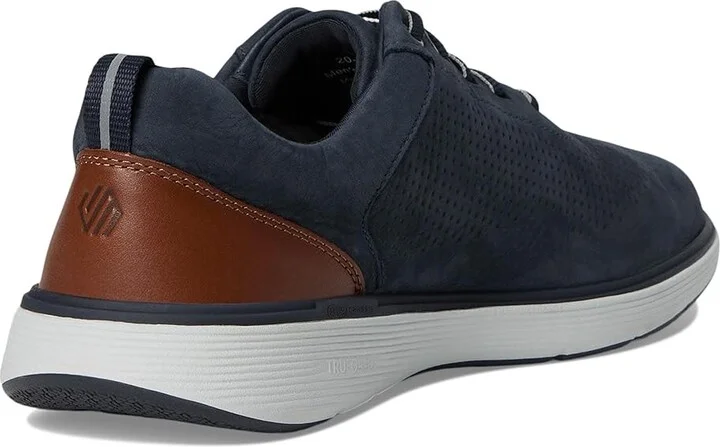 Johnston & Murphy XC4 Prentiss 2 Embossed U-Throat Men's Shoes Navy Tumbled Nubuck : 10 M (D), Leather - Image 4
