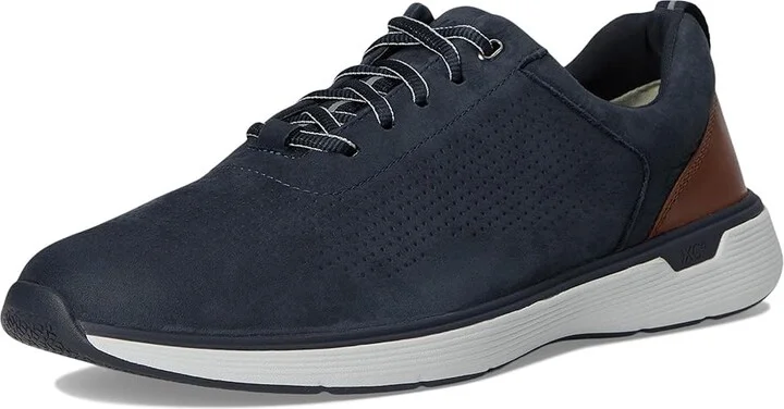 Johnston & Murphy XC4 Prentiss 2 Embossed U-Throat Men's Shoes Navy Tumbled Nubuck : 10 M (D), Leather - Image 5