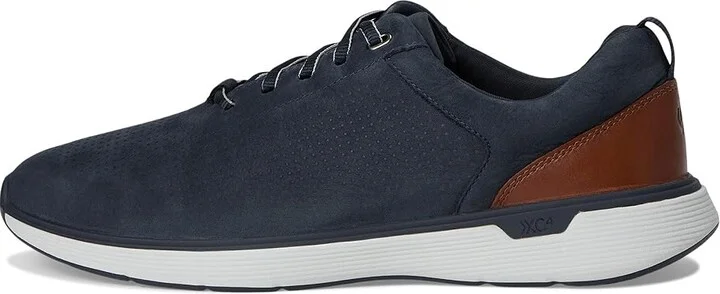 Johnston & Murphy XC4 Prentiss 2 Embossed U-Throat Men's Shoes Navy Tumbled Nubuck : 10 M (D), Leather - Image 6