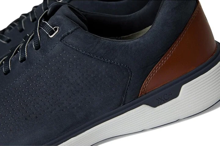 Johnston & Murphy XC4 Prentiss 2 Embossed U-Throat Men's Shoes Navy Tumbled Nubuck : 10 M (D), Leather - Image 7