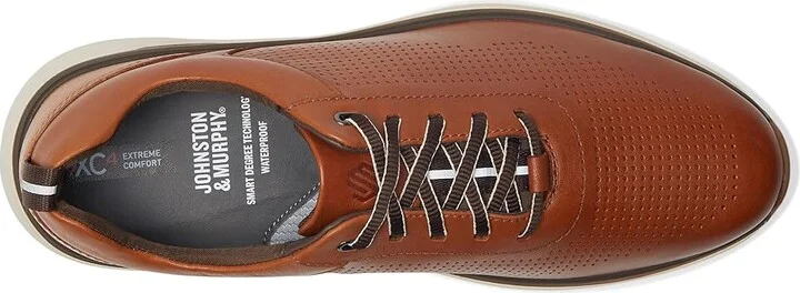 Johnston & Murphy XC4 Prentiss 2 Embossed U-Throat Men's Shoes Tan Waterproof Full Grain : 8 XW (EEE), Leather - Image 2