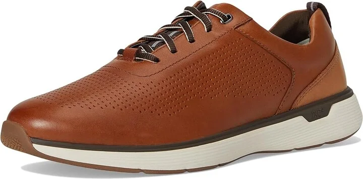 Johnston & Murphy XC4 Prentiss 2 Embossed U-Throat Men's Shoes Tan Waterproof Full Grain : 8 XW (EEE), Leather - Image 5