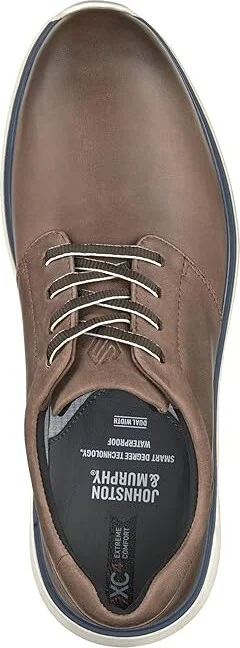 Johnston & Murphy Xc4 Prentiss 2 Plain Toe Men's Shoes Stone Oiled Full Grain : 11.5 XW (EEE), Leather - Image 2
