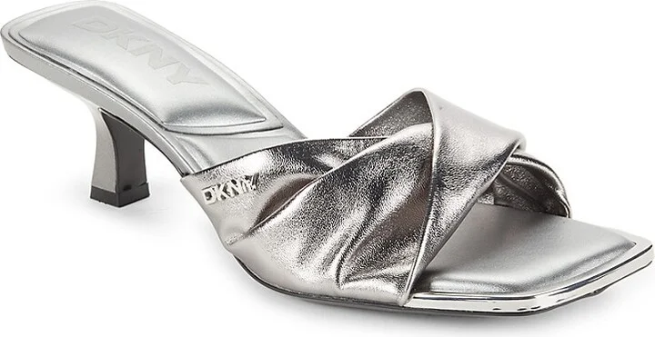 Jolaine Metallic Logo Twist Sandals - Image 2