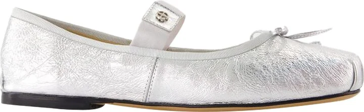 Jolie Flat Shoes - ANINE BING - Leather - Silver