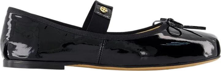 Jolie Flats Flat Shoes - ANINE BING - Leather - Black